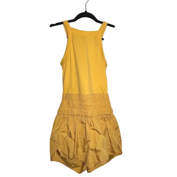 Free People Pants - Free People FP Movement Way Hime Runsie Romper Yellow S flawed